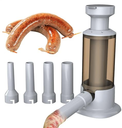 Homemade Sausage Maker, Manual Sausage Stuffer, Kitchen Meat Grinder, Adjustable Filling Speed, Stable Vertical Design 5.5 * 10.5cm/2.17 * 4.13 Inches for Commercial and Household