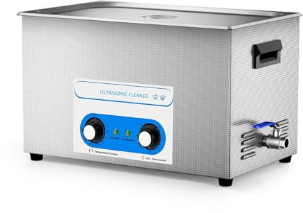 TIEOAXFT 30L Ultrasonic Cleaner 40kHz Ultrasound Bath Heated Ultrasonic Cleaning Machine for Carburetor,Jewellery,Tools,Auto Parts etc(Knob Control)