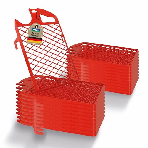 mako Abstreifgitter easyCLEAN 21x25cm, 20er Set Farbgitter | Recycling-Kunststoff, bruchsicher, gewellte Gitterstruktur, integrierte Abstreifmulde, universell kompatibel