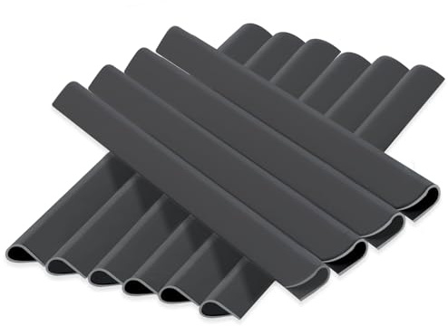 ZCLIKEU Befestigungsclips für Doppelstabmatten 50 Stück PVC Befestigungsclips Sichtschutz Doppelstabmattenzaun Klemmschienen für Sichtschutzstreifen für Garten, Zaun - Anthrazit