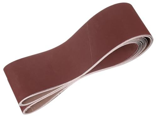 QUARKZMAN 152mm x 2260mm Bandas de Lija Set, 10pcs Cintas Abrasivas 320 Grano Correa para Lijadoras Óxido Aluminio para Carpintería Pulido de Metal Afilador de Cuchillo