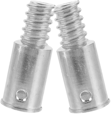 Baluue 2pcs Broom Handle Threaded End Replacement American Thread Pole Adapter for 25mm Diameter Metal Rods Suitable for Mop and Broom Extension Poles Household Cleaning Tools