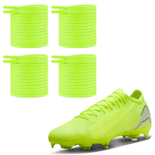 UamGlsob 2 par fotbollsskor skosnören för Mercerurial sko, 4 mm tunna fotbollsskosnören ersättning för sneaker
