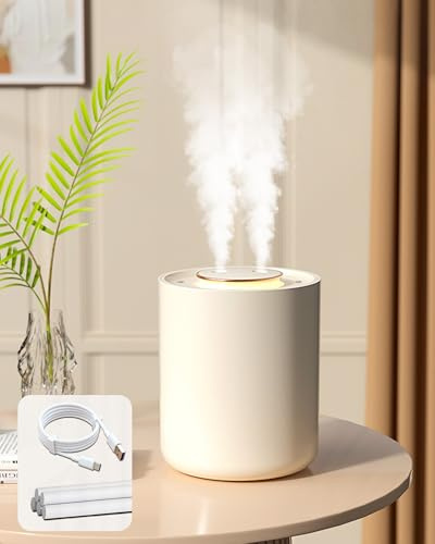 Air Humidifier for Bedroom Baby with Night Light, 1500ML Portable Air Humidifiers for Plants,9H Auto Shut-Off, 3 Mist Modes, Super Quiet
