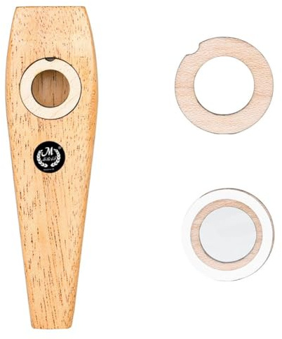 Kivivaka Kazoo Mundflöte aus Holz für Anfänger, tragbares Instrument für Auftritte und Party, 5er-Pack