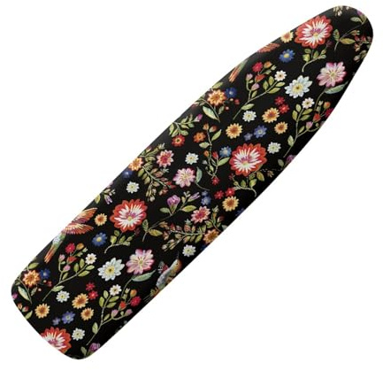 Bügelbrettbezug 120x40 Gestickte Blumen Bügelbrettbezüge Für Dampfbügeleisen, Mit Eingebauter Hitzereflektion, Stretch System & Schnurbindun, Waschbar Strapazierfähig