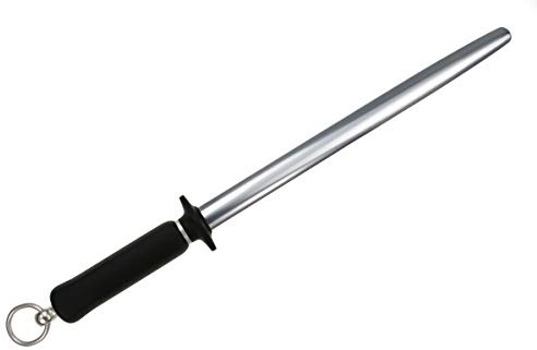 Solingen Profi Abziehstahl Fleischerstahl Wetzstahl oval poliert 45cm Messerschärfer