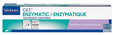 Virbac Plaque Tartar Control Enzymatic Dog and Cat Toothpaste, 2.5 oz, Beef