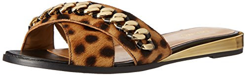 NINE WEST Damen Xray Ponyxray Pony Schlupf-Sandale, Naturfarben/Mehrfarbig, 36 EU