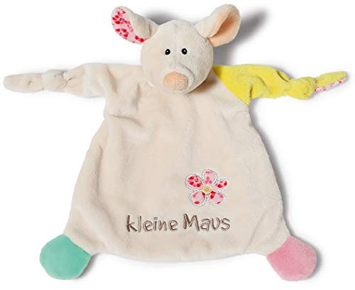 NICI Schmusetuch Maus ‚Kleine Maus´ 25x25 cm – Maus Schnuffeltuch ab 0+ Monaten – Kuscheltuch für Babys & Kleinkinder – Baby Kuscheltier / Schnuffeltuch – Baby Schmusetuch für Mädchen & Jungen – 40039, 1 Stück (1er Pack)