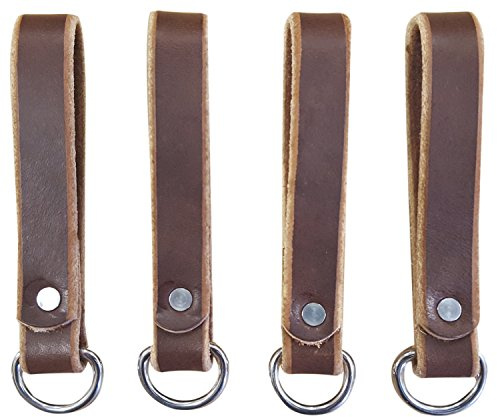 Heavy Duty Leather Tool Belt Accessories (Suspender Loop Attachment 4-Pack)