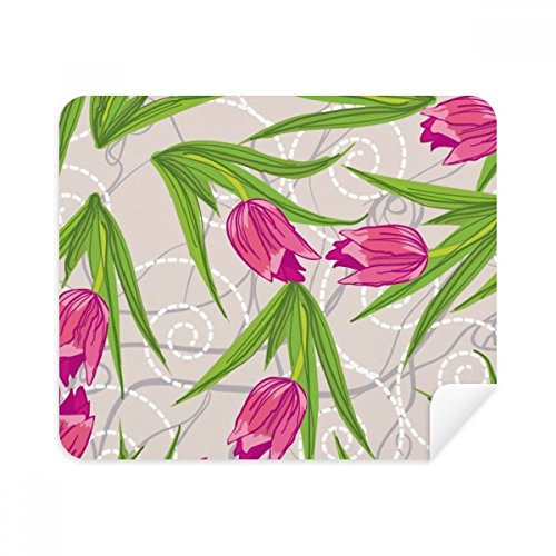 DIYthinker Blätter Blume Nelke Pflanze Blume Telefon Bildschirmreiniger Gläser Reinigungstuch 2Pcs Suede Fabric