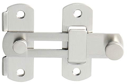 SAYAYO Verrou Porte Exterieur Coulissante Loquet Porte Interieure, Brossé | 2,5MM Épaissi Verrou Porte Interieure Serrure Volet en Acier Inoxydable, Loquet Porte Verrou Portail pour Fenêtre, Placard