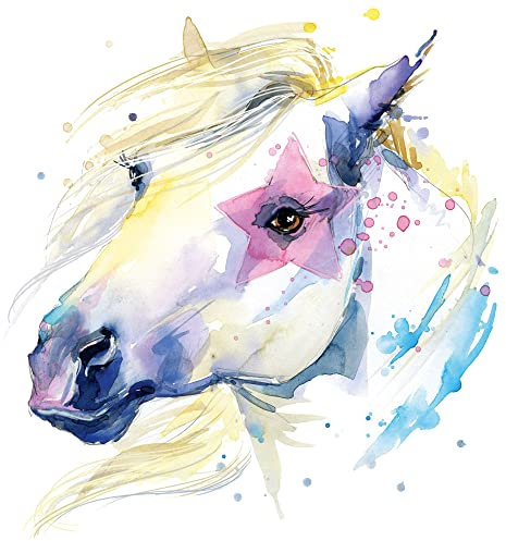 GRAZDesign Wandtattoo Pferd | Wandtattoo Kinderzimmer Mädchen | Wandsticker Pferdekopf braun | Deko Wanddeko selbstklebend Pferdesticker - 32x30cm