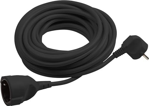 Meister Contatto di Protezione, 2 m, Colore Nero, Cavo in plastica, IP20, per Interni, Sicurezza per Bambini, prolunga Schuko 7432220