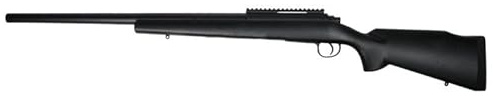 2EAGLE Airsoft Scharfschützengewehr mit Feder M61/Hochfester Kunststoff/Manuelles Nachladen (0,5 Joule), Schwarz, 1120 mm