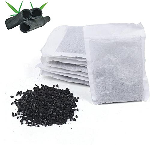 LENJKYYO 20PCS Activated Charcoal Carbon Filter Sachets for Home Pure Water Distiller Bamboo Air Purifying Bag Quarium Purification for Purifier Machine Filter Odours Tastes