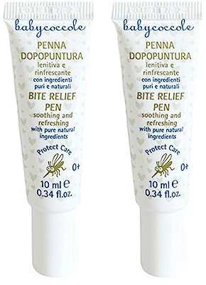 Babycoccole KIT 2 PEZZI PENNA DOPO PUNTURA ZANZARE E INSETTI per Bambini. Azione rapida, Lenitiva e Rinfrescante. Con Ingredienti Naturali. Dermatologicamente Testata per pelle sensibile - 2 x 10 ml