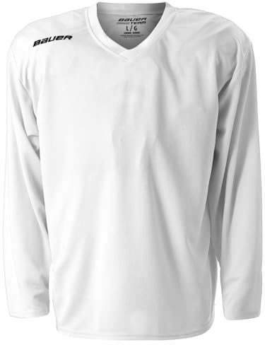 Bauer Hockey Flex Practice Jersey (White, Senior Medium)