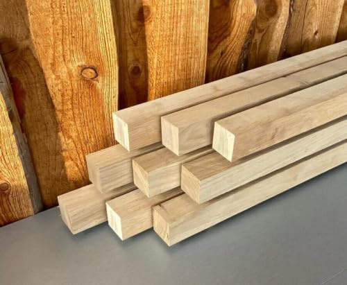 Ladenburger Eiche 5x5cm KANTHOLZ BALKEN SCHALUNG HOLZ BAUHOLZ 50cm LÄNGE (4)