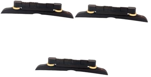TOYANDONA 3pcs Mandolin Guitar Bass Ebony Bridge Light Weight Easy to Adjust Height