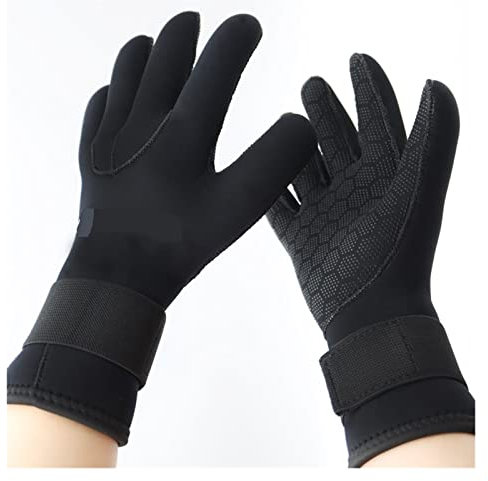 nmbhus Herren Damen 5 mm Neopren-Handschuhe Verschleißfester, Rutschfester Scuba Dive Equip Winter Warm Scuba Spearfishing Hour Elastischer Octopus-Handschuh (Color : 5MM, Size : S)