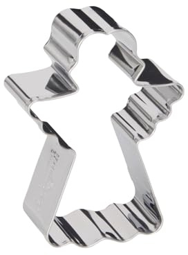 patisse, 13762 Ausstechform Engel, 7 cm x 2,5 cm, Edelstahl, silberfarben