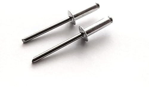 Blindnieten Alu/Edelstahl A2 Flachkopf - 50 STÜCK - von 3,2 bis 5,0 Nieten Popnieten Niete (4,8x10mm)