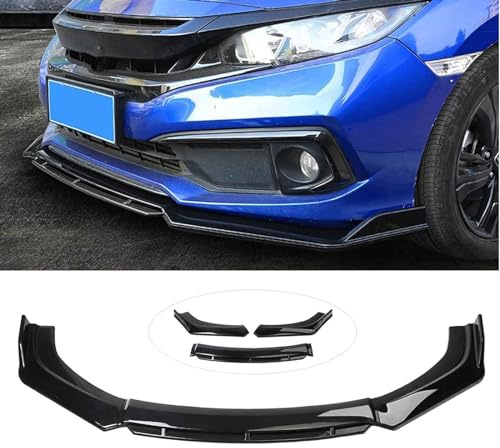 ZZGOHDR Voiture Becquets Avant pour Mercedes Benz CLA 45 45S/CLA200 220d 250 250e 260, Spoiler Séparateur Diffuseur Accessoire Voiture,Bright Black