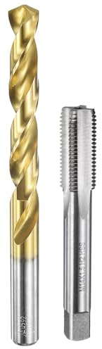 QUARKZMAN Gewindebohrer Set, M14 x 1,5 Metrisches Gerades Flöten & 12,5 mm Spiralbohrer, Unbeschichtet/Titanbeschichtet HSS 6542 Gewindeschneid