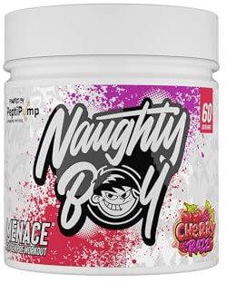 Naughty Boy Menace V2 Pre-Workout Powder - Cherry Razz, MAX Catalyst, CDP Choline & Uridine, Energy, Pump & Focus,420g