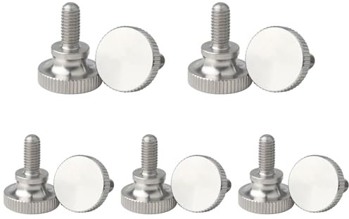 WANG TII DOO 10 Stück M2.5 Rändelschrauben, Edelstahl, Flache Rändelschrauben Mit Rändelkopf, Bolzen Für CNC-Maschinen Und Heimwerkerprojekte,M2.5×12mm