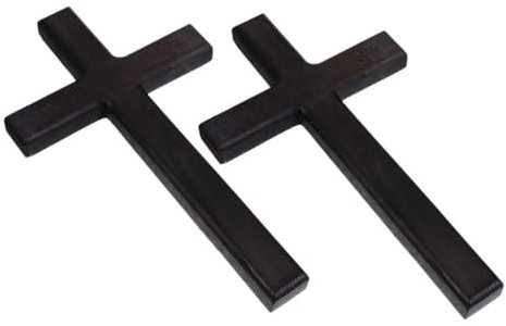 Homoyoyo 2stücke Kreuz Aus Holz Christliches Wanddekor Für Zuhause Kirche Hotel Handgefertigte Kruzifix Dekoration Mit Glatten Kanten Religiöse Deko Für Gläubige Vintage Stil Für