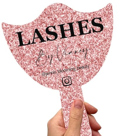 ZZTINGC Personalisierte Wimperntechniker Requisite, Wimpernraum Dekor, Wimperntechnik Spiegel Requisite, Wimpernspiegel, Handspiegel Social Media Requisite(Color8)