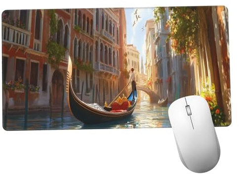 Amarillo Alfombrilla Ratón 1400x600x3mm Alfombrilla Raton XXL con Base de Goma Antideslizante,Accesorios Gaming Barco,Ordenador Gamer Regalos,Mouse Pad Gaming Mejora La Precisión Y La Velocida Y1344