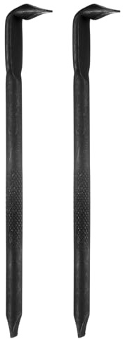 HARFINGTON 2pcs Offset Screwdriver SL6 Slotted Flat Head Right Angle 90 Degree Screw Driver Double Ended L-Type Hand Tool for Home Appliance Repair, Black