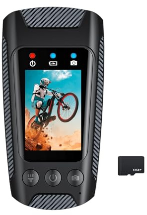 Caméra de vélo Multifonction 4K 60 FPS résistante à la Pluie Écran IPS 2.0 Connexion WiFi avec Lampe de Poche LED de vélo