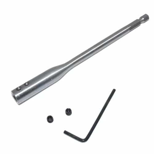 Förlängning för skogsborr, 254 mm, G3/8 skaft, borrförlängning av kolstål, justeringsskruvar och insexnyckel, för förlängning av borrkronor