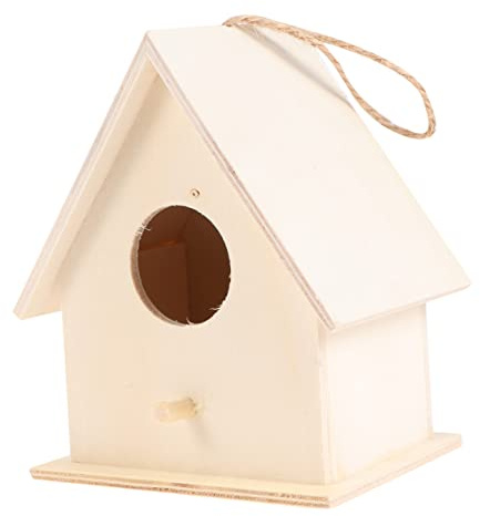NUOBESTY 6pcs Diy Unfinished Wooden Bird House Kit for Adults Build Your Own Bird Box Sparrow Nest Box Educational Craft Toys for Boys and Girls