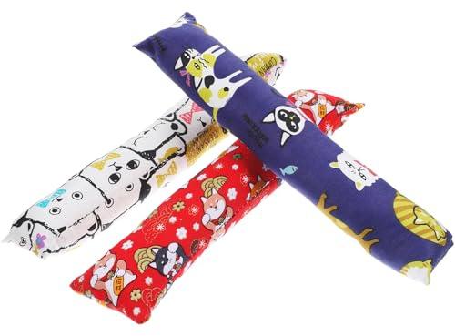 LOLIPPYY Lot de 3 Jouets pour Chats à l'herbe à Chat de Coussin à Mâcher Léger pour Intérieur Adapté aux Chatons