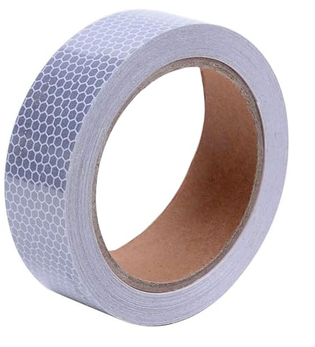 ONTWIE Ruban adhésif réfléchissant, ruban adhésif réfléchissant imperméable | Ruban adhésif réfléchissant imperméable 2,5 cm x 5 m pour voitures, vélos, camions, camping-cars (argent)