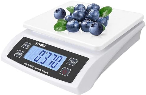 BEOSIOR Large Digital kitchen Scale, 30kg/66lb Electronic Food Weighing Scales for Meal Prep Baking Cooking Meat Stainless Bread Scale with LCD Display Tare Function Accurate Counting Scale