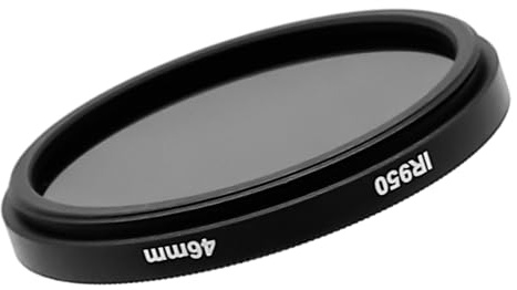 46mm Infrared Filter IR950/IR850/IR760/IR720/IR680 Infra-red Filter with HD Optical Glass Waterproof/Scratch Fun Artistic Photography 40.5/43/46/49/52/55/58/62/67/72/77/82/86mm Lens Filter(46mm,IR950)