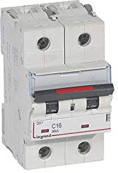 Disjoncteur DX³ 36kA - 2P 230V~ à 400V~ - 16A - courbe C - 3 modules