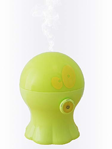 WEBio Scricciolo Diffusore Di Aromi Ad Ultrasuoni per Aromaterapia e Luce Notturna Per Bambini con Timer e Autospegnimento, Durata 6h, 300 ml, colore Verde - Made in Italy