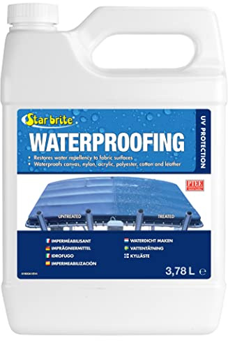STAR BRITE Waterproofing Spray, Waterproofer + Stain Repellent + UV Protection for Boat Covers, Car Covers, Bimini Tops, Tents, Jackets, Backpacks, Boots, Awnings, Patio Covers & More