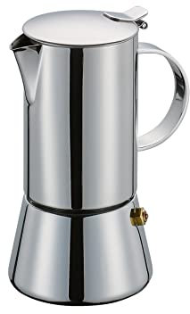 Cilio 0000342048 Espressokocher Aida poliert, 4 Tassen, Edelstahl, silber, 17,5 x 9,5 x 9,5 cm