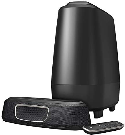Polk Audio MagniFi Mini Heimkino-System, kompakte Soundbar mit Subwoofer, 5.1 Dolby Digital Decoding, Bluetooth, WLAN, Google Chromecast, HDMI ARC, AUX, optischer Eingang