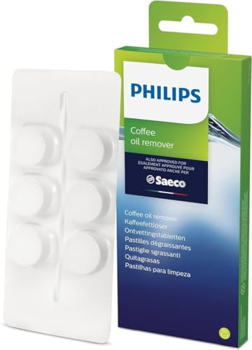 Saeco CA6704/10 Pastillas Quitagrasas para Cafeteras, pack de 6, Plástico, Verde