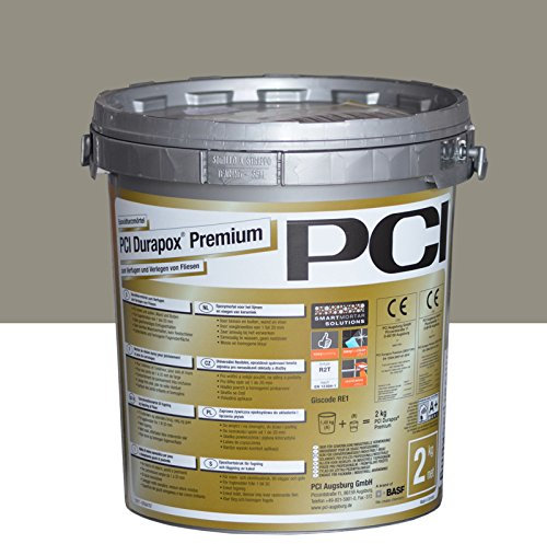 PCI Durapox Premium - Malta di reazione, secchio da 2 kg, grigio cemento